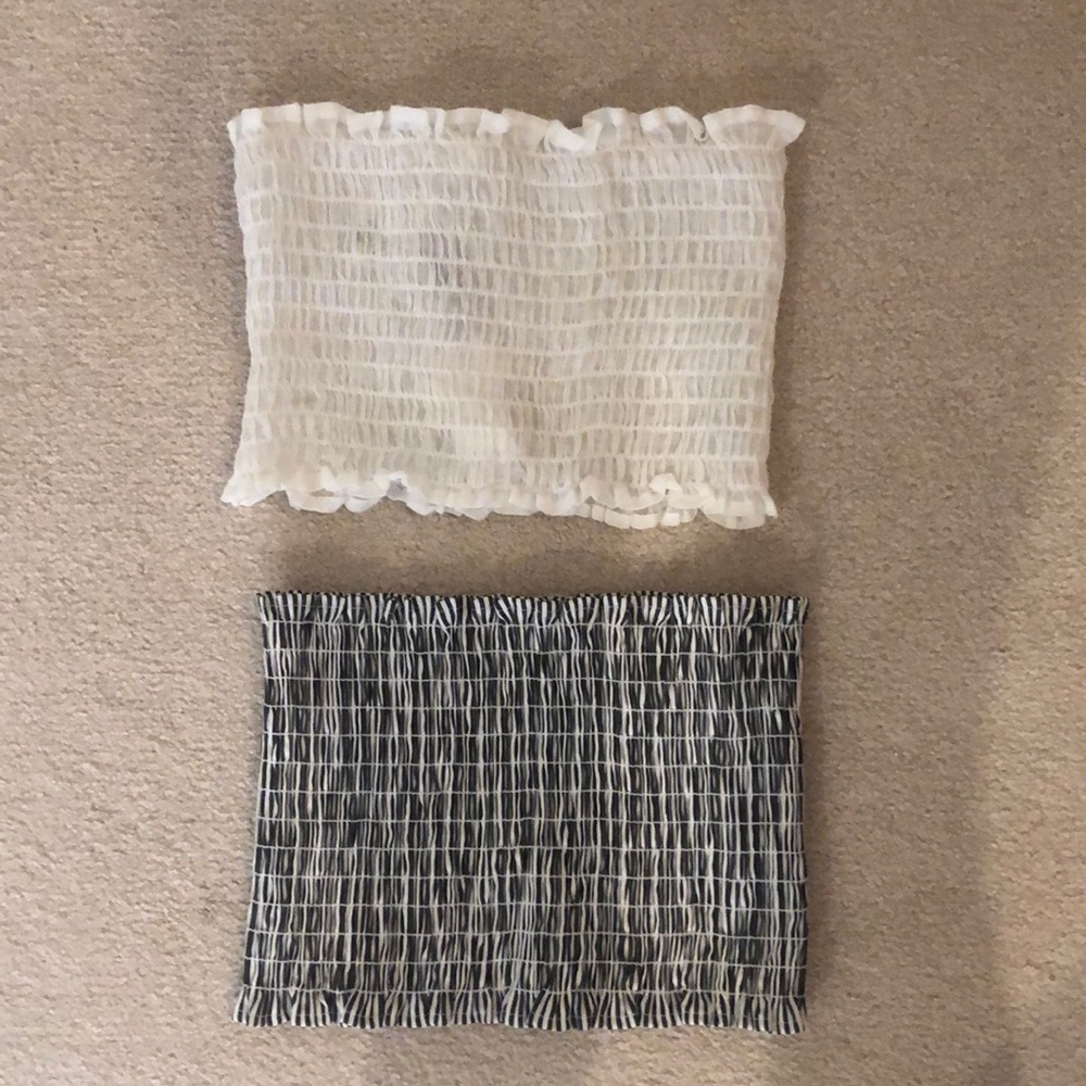LF Strapless Crop Tops